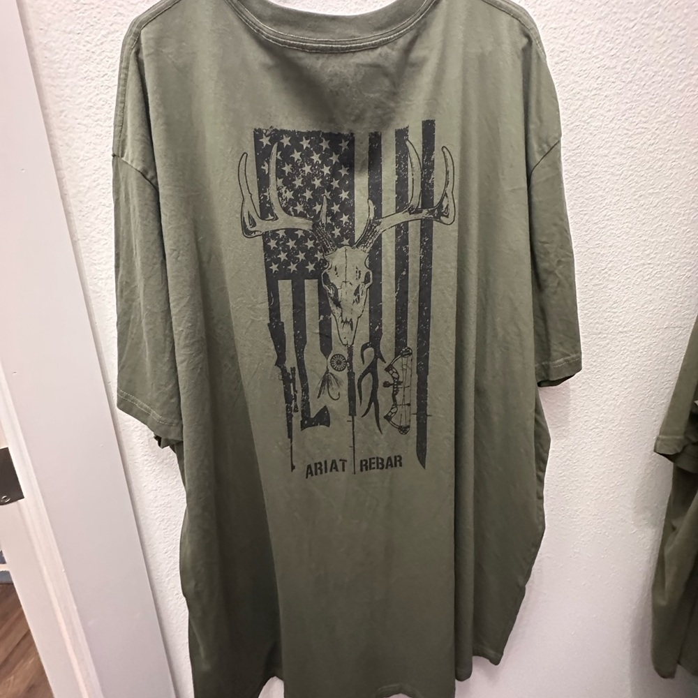 Ariat Olive Green Short Sleeve Tee - Picture 2 of 3
